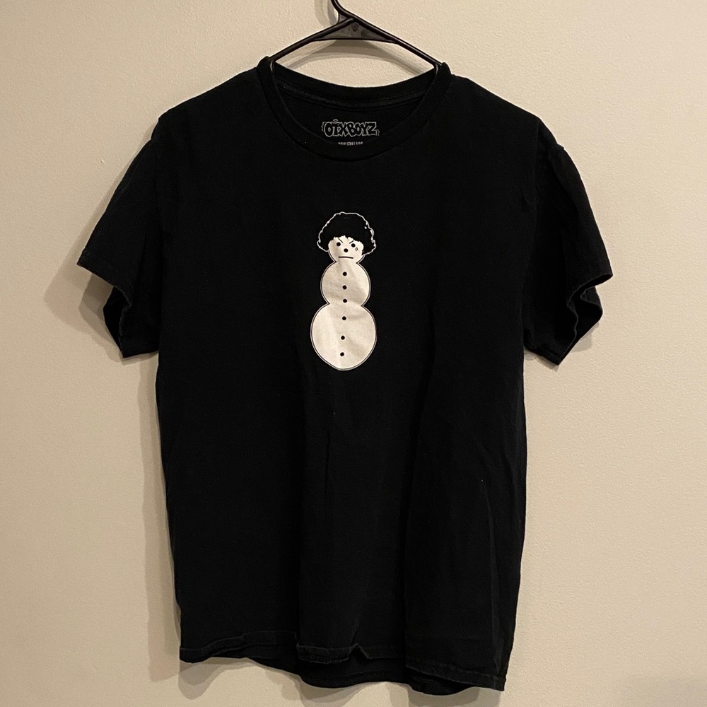 Zumiez Black Tee with Snowman Design